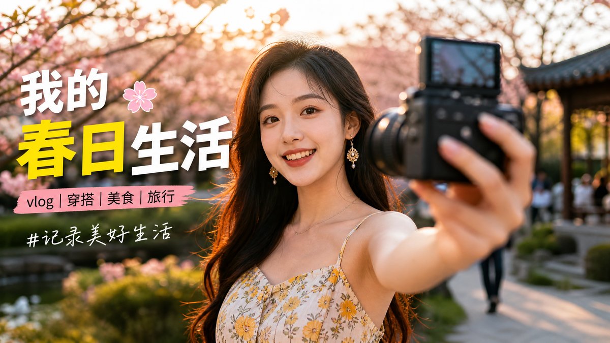 高清3D动漫春日生活vlog视频教程